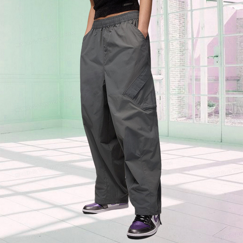 Nike耐克女裤子2025秋季新款宽松阔腿运动百搭休闲长裤HM6145-068