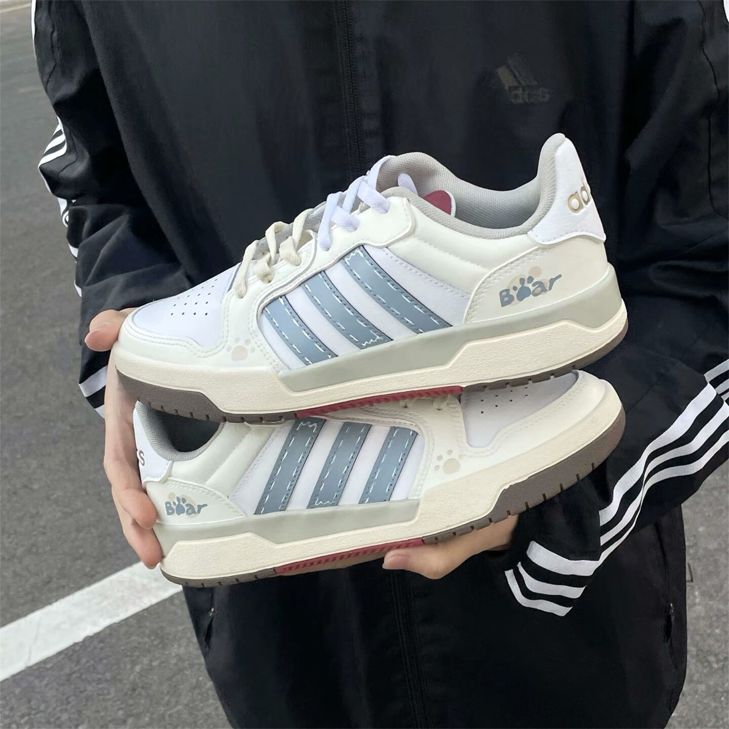 【球鞋定制】阿迪达斯Adidas ENTRAP 海盐奶熊 男女低帮潮流板鞋