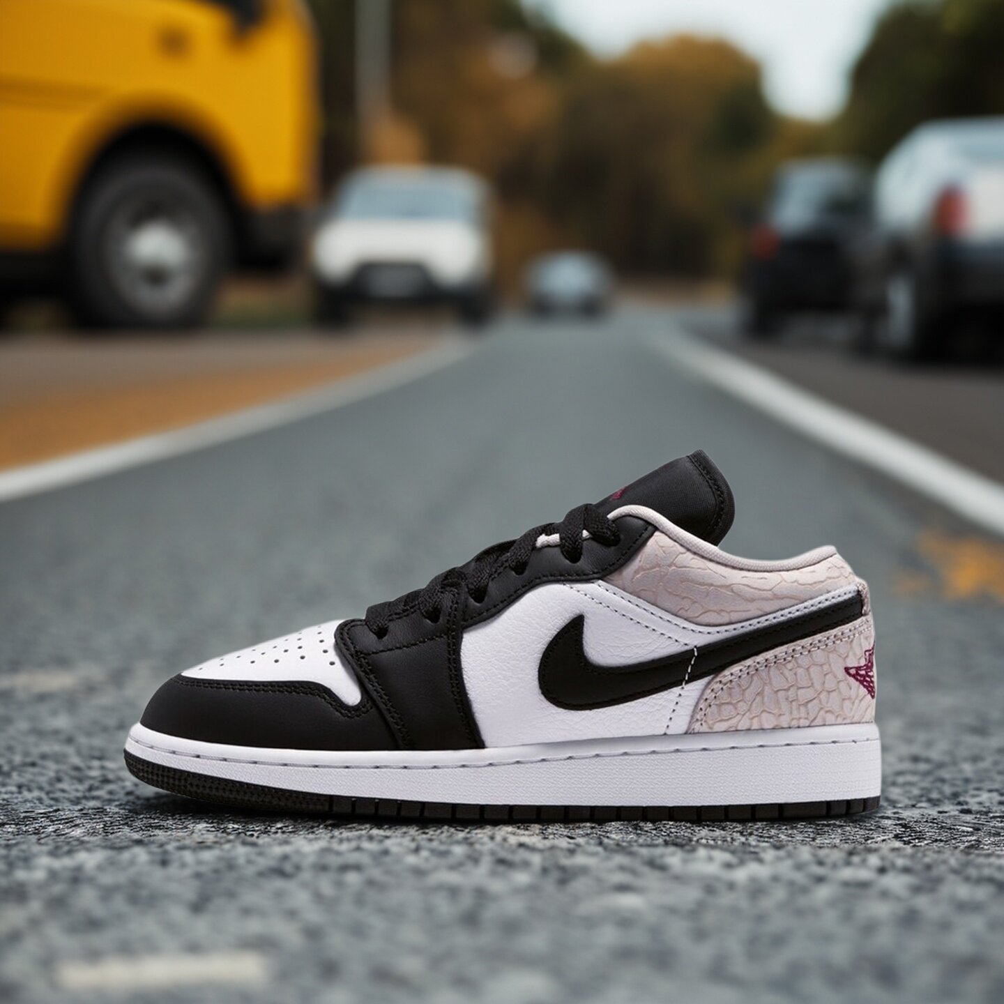 Nike耐克大童男女鞋2026冬季新款AJ JORDAN 1低帮板鞋IQ5229-007