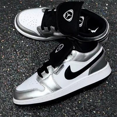Nike耐克大童男女鞋2026夏季新款AJ JORDAN 1低帮板鞋IR2310-100