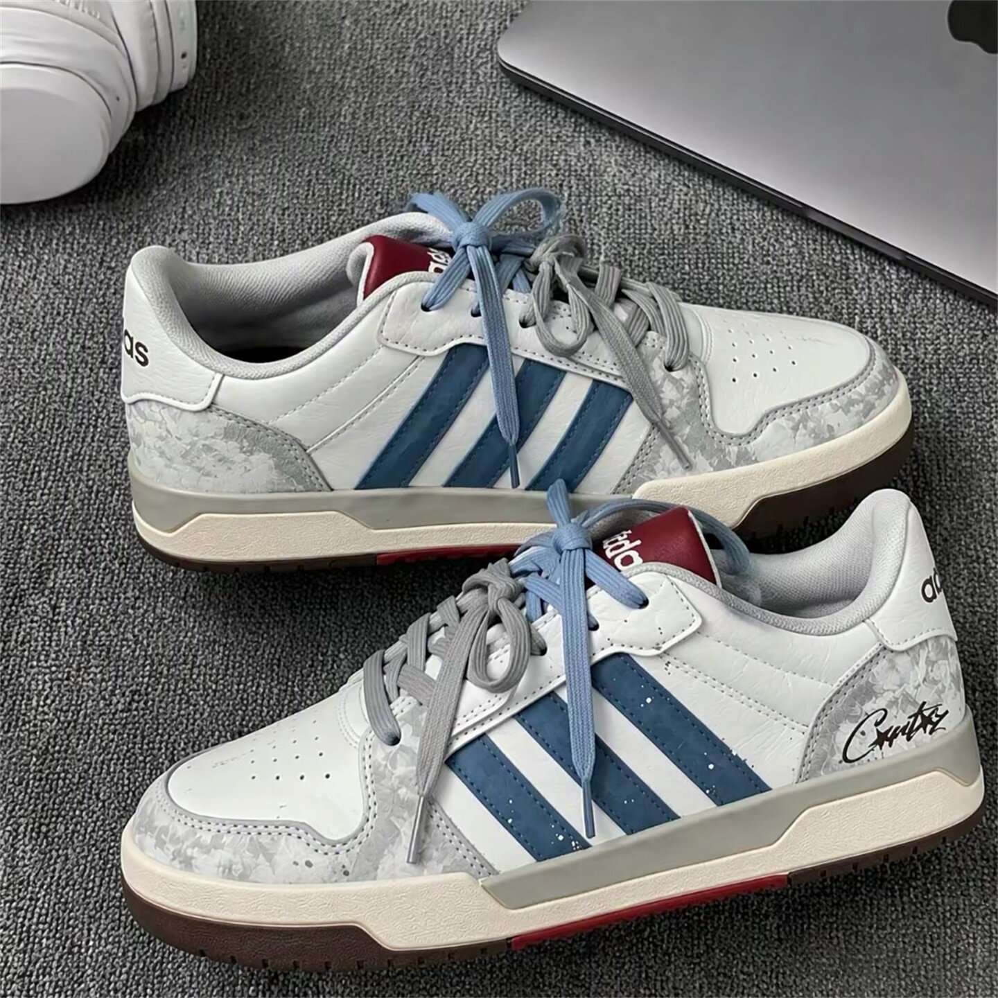 【球鞋定制】阿迪达斯Adidas ENTRAP 雾蓝旧梦 男女低帮潮流板鞋