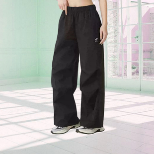阿迪达斯三叶草女款裤子2025夏季新款舒适宽松透气休闲长裤JD0785