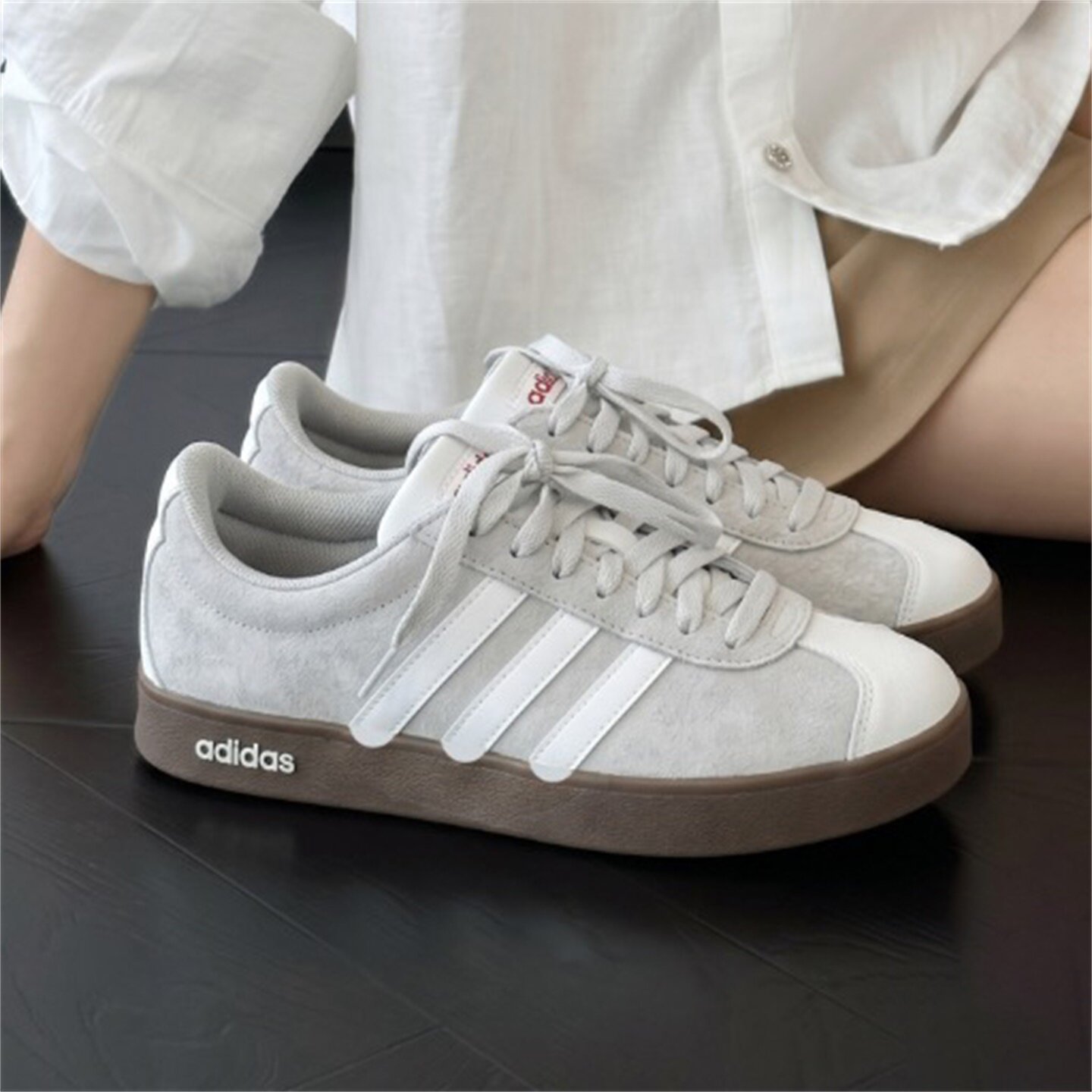 【球鞋定制】Adidas阿迪达斯男女鞋子 复古可可 休闲百搭低帮板鞋