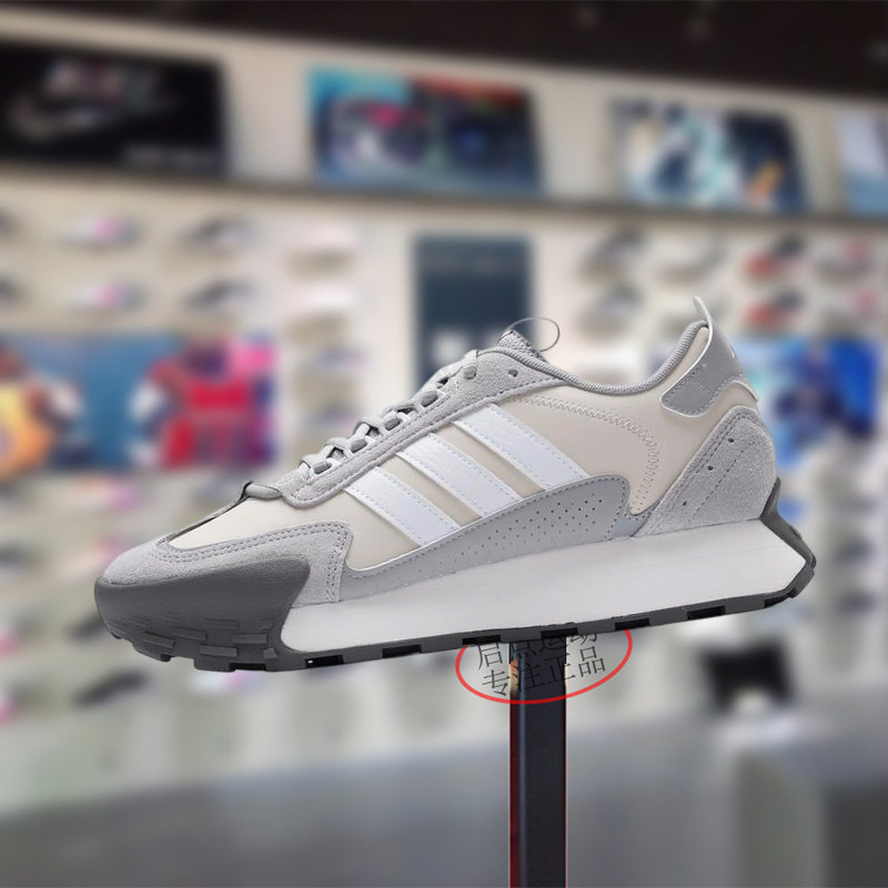 Adidas阿迪达斯男款鞋子2026春季新款舒适百搭防滑耐磨跑鞋KJ2055