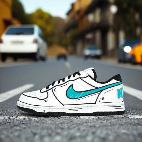 【球鞋定制】耐克 BIG NIKE LOW 青屿漫线 男款低帮潮流休闲板鞋