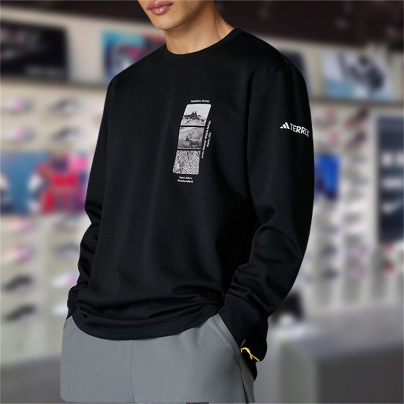 Adidas阿迪达斯男子长袖2024秋季新款舒适宽松运动休闲卫衣IX5613