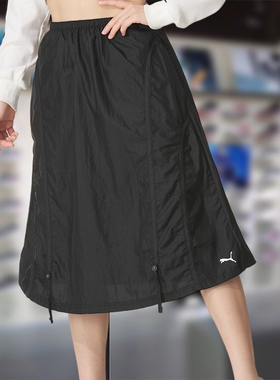 PUMA/彪马女裙子2025秋季新款舒适宽松透气运动网球长裙633976-01