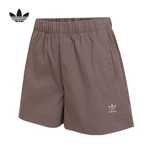 阿迪达斯三叶草女款裤子2025夏季新款舒适宽松透气跑步短裤JD1508