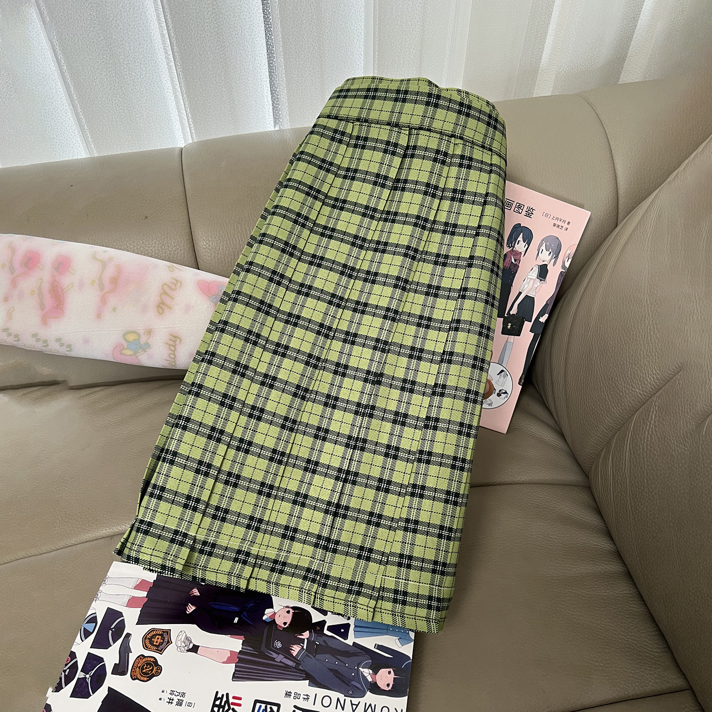 贰佰六原创特大码春夏校供感jk格裙绿色显白学院风百褶短裙制服