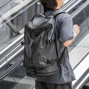 背包休闲帆布包行李包多功能 双肩包潮流大容量手提旅行包男士
