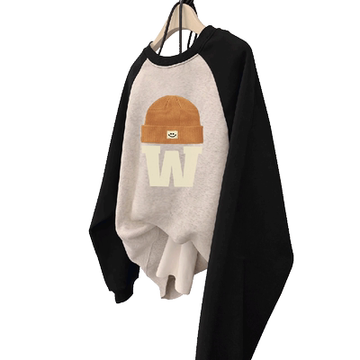 美式慵懒风卫衣女秋冬大码女装