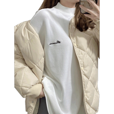 白色内搭宽松大码显瘦上衣