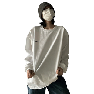 白色加绒打底衫女秋冬高级感内搭长袖t恤女慵懒风高品质保暖上衣