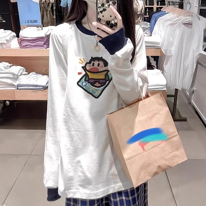 长袖t恤女2024新款早秋上衣