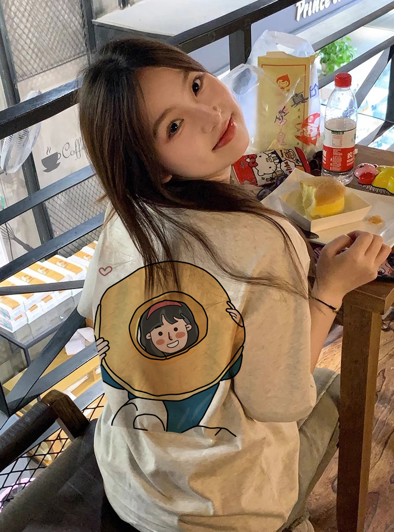 灰色短袖t恤女夏季大码上衣