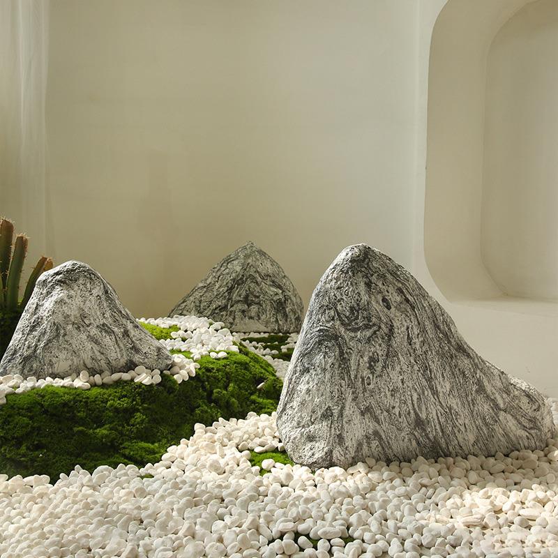 仿真石头室内软装造景装饰摆件雪浪石雕塑拍摄道具假山庭院景观石
