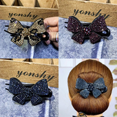 2025新款 高级感蝴蝶结抓夹妈妈喜婆婆婚宴后脑勺盘发鸭嘴夹发夹女