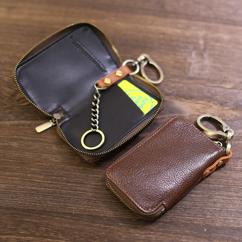 高档真皮腰挂通用钥匙包