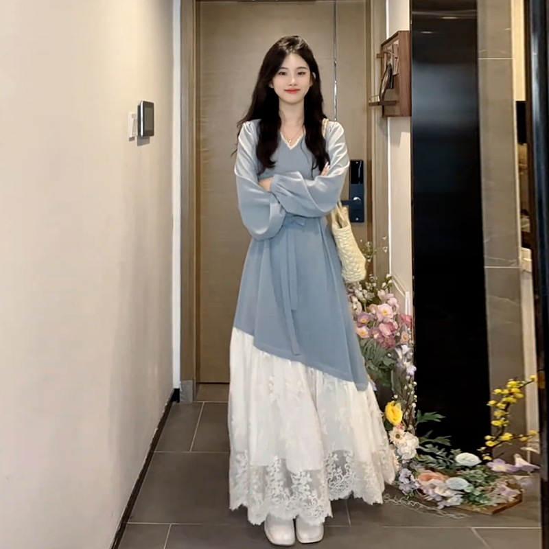 早秋气质长袖连衣裙子女