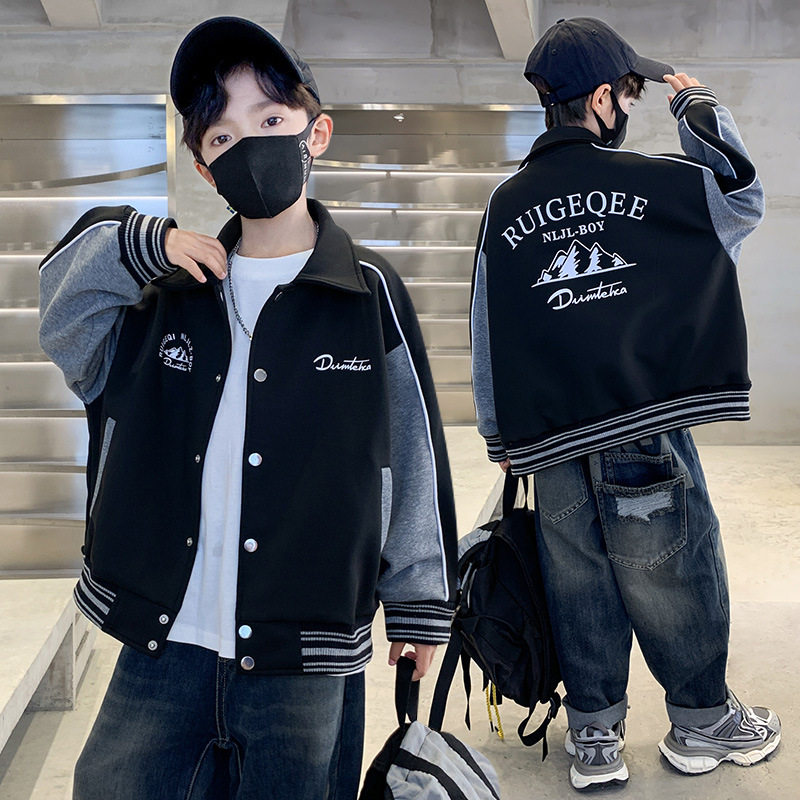 专柜正品男童外套春秋季棒球服