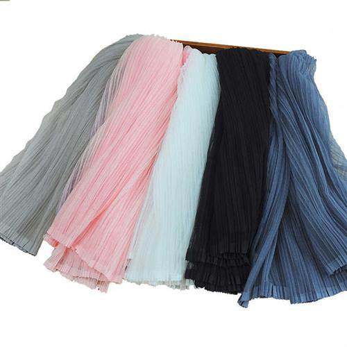 风琴百褶压皱网纱蕾丝布料时装面料 婚庆裙摆 20夏季手工新品推荐