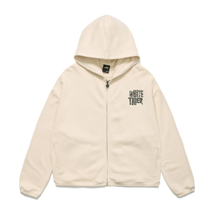 白虎贴皮拉链连帽衫 WHITE TIGER .pac ZIP HOODIE PacShop