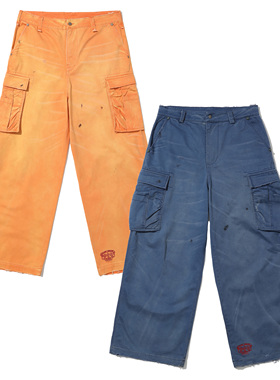 【PacShop】.pac  法工蓝/日落橙铁路工装裤 RAILROAD CARGOS