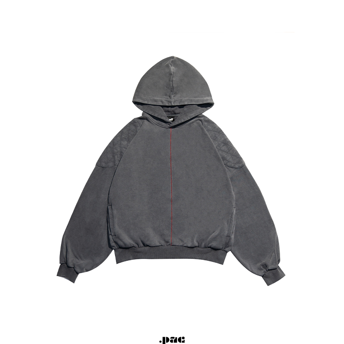 pacshop水洗贴布帽衫连帽衫