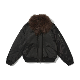 FLOCK 羊群羊毛领尼龙夹棉飞行夹克 .pac BOMBER PacShop