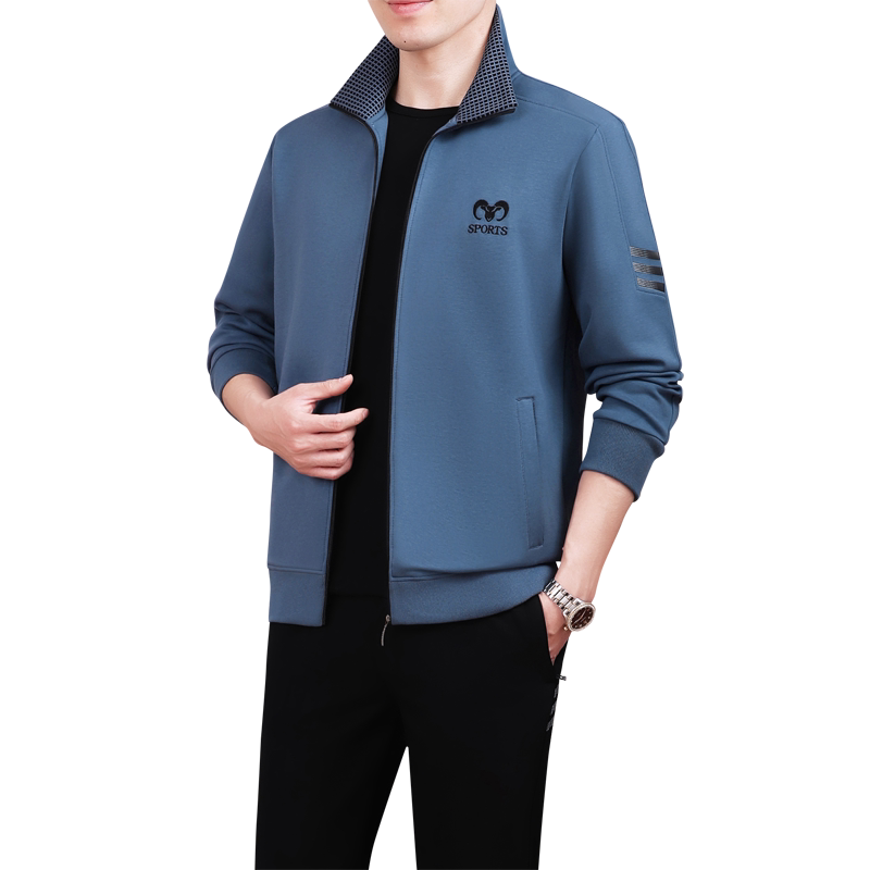 新款休闲运动服套装男春秋三件套