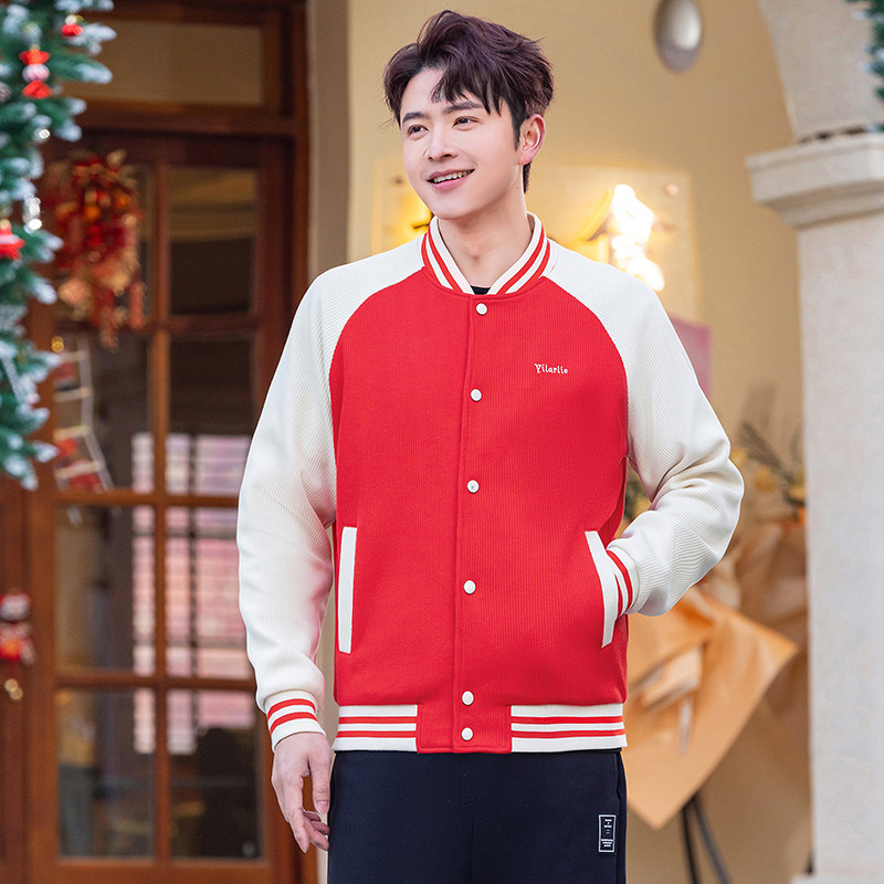 运动套装男春季2025新款时尚潮流刺绣开衫卫衣帅气休闲棒球服套装