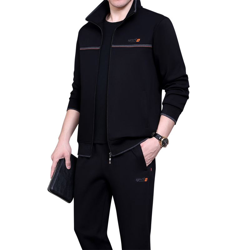 新款休闲运动服套装男春秋三件套