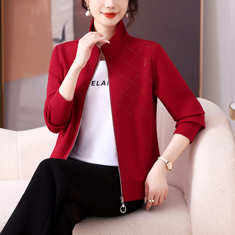 运动套装女春秋2025新款减龄立领卫衣显瘦跑步服休闲两件套印花潮