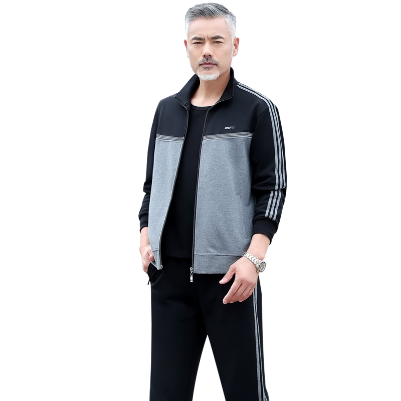 新款休闲运动服套装男春秋三件套