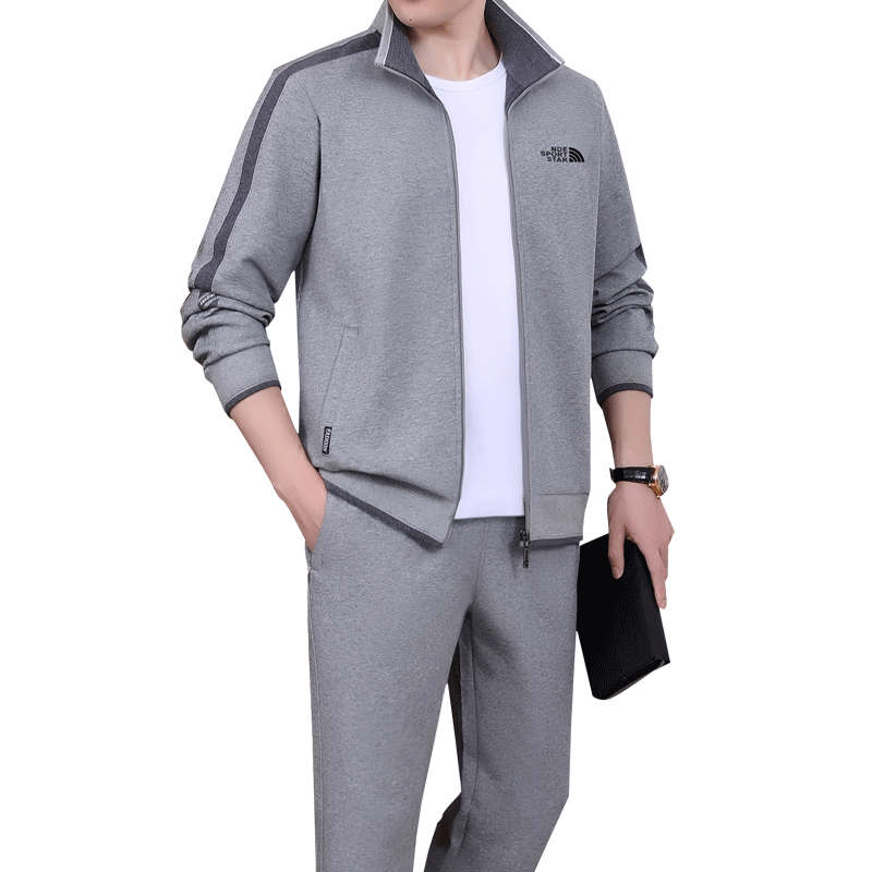 新款休闲运动服套装男春秋三件套