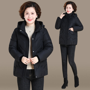 中年妈妈冬装外套加绒加厚羽绒棉服秋冬新款棉袄中老年女冬季棉衣