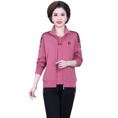 新款休闲运动服套装女春秋三件套