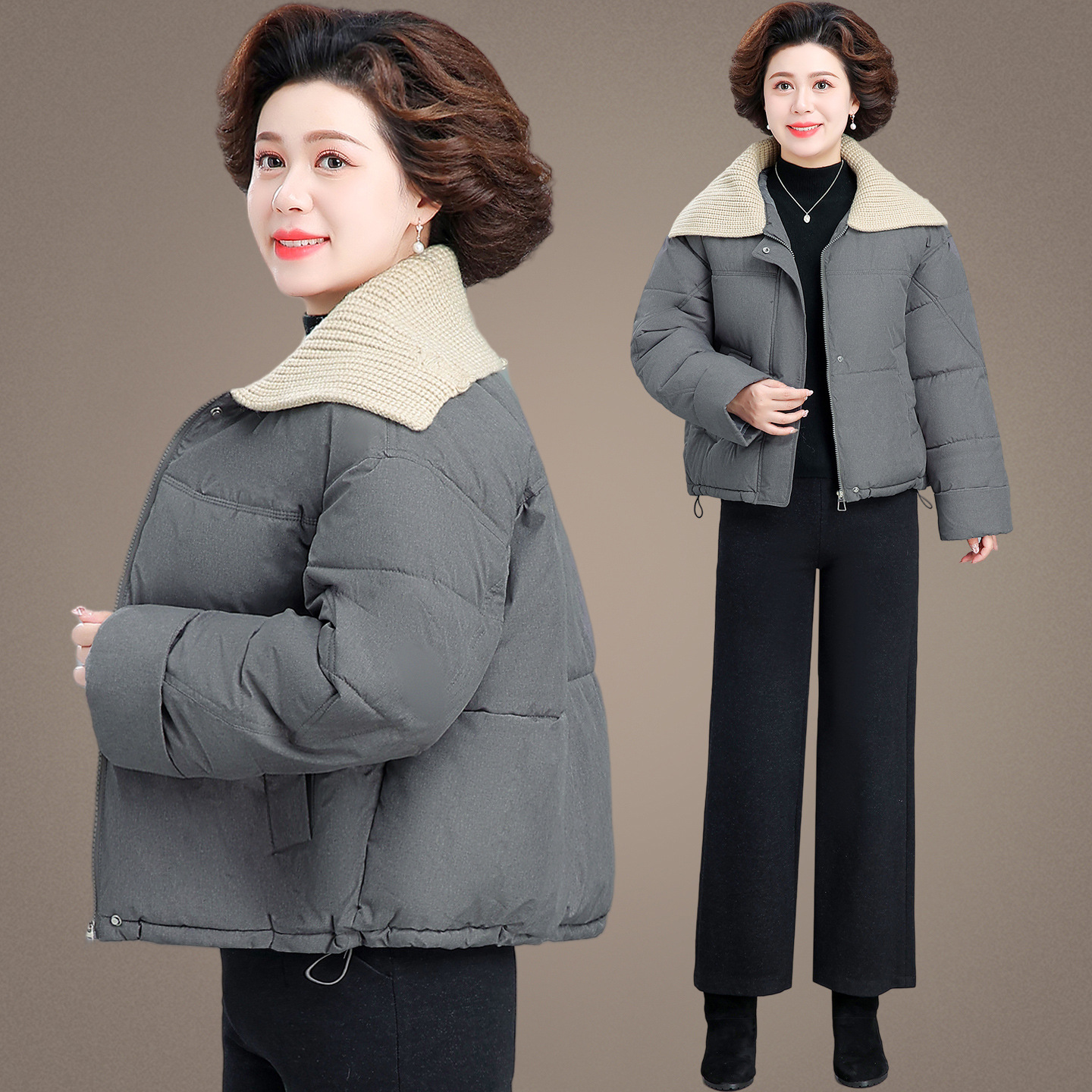 妈妈冬装外套2025新款中老年羽绒棉服女款秋冬季贵夫人品牌小棉袄