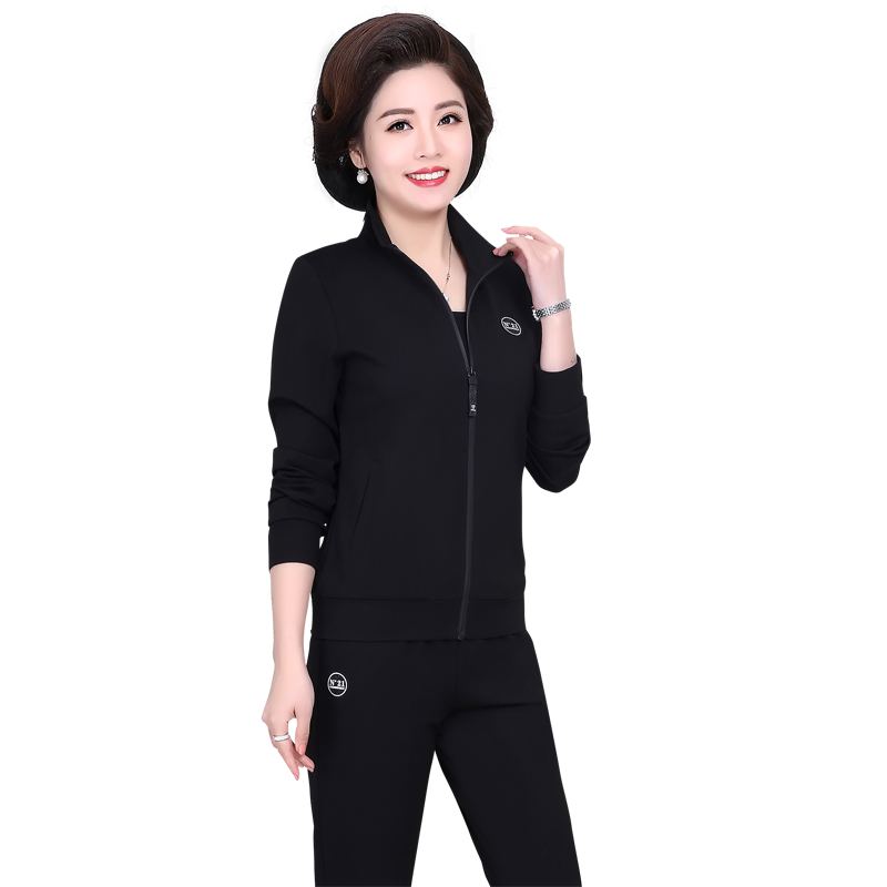 新款休闲运动服套装女春秋三件套