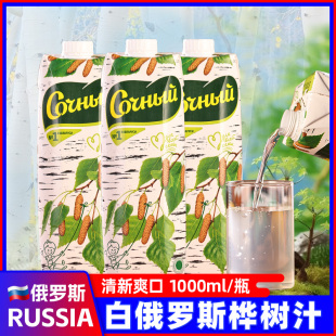 桦树提取汁液夏日饮料食品 白俄罗斯进口白俄桦树汁寒潮牌瓶装