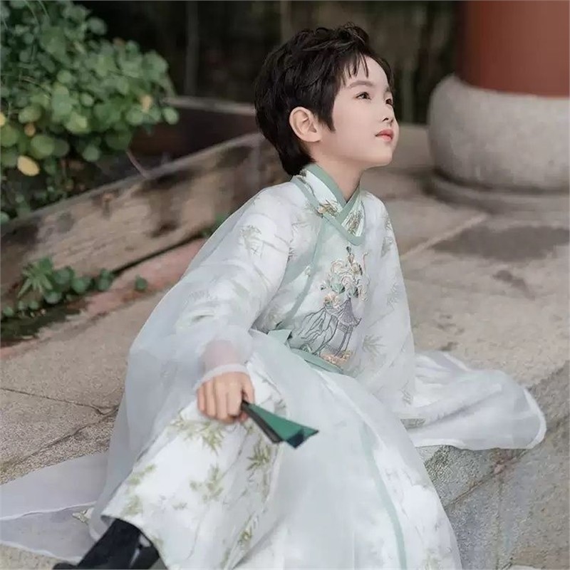 新品儿童汉服男童2025新款春秋童装新中式古风中国风原创古装套装