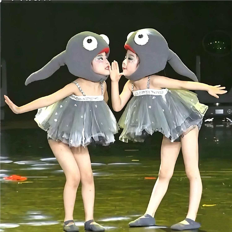 小蝌蚪找妈妈演出服六一幼儿园动物服蝌蚪话剧表演卡通道具舞蹈服