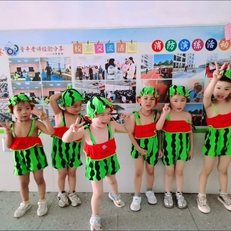 幼儿园跳舞儿童节六一演出服装西瓜大码特色舞蹈衣服动物全套表演
