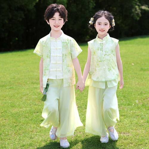 儿童汉服男童夏季2026新款国风新中式女童唐装六一幼儿园