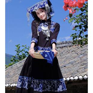 新款布依族苗族服饰少数民族旅拍苗疆少女民族土家族摄影套装秋冬