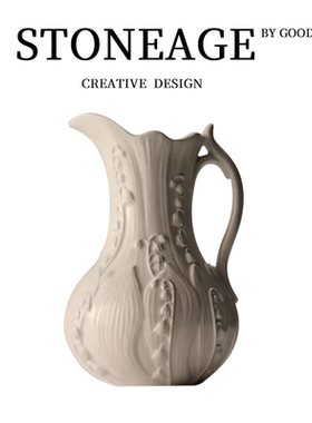 lenox铃兰015浮雕陶瓷水养花瓶客厅摆件乔迁生日礼物女生高档送礼