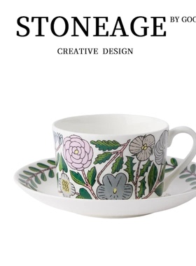 瑞典rabi咖啡杯碟套装陶瓷精致欧式礼物鹿岛睦骨瓷咖啡杯碟餐盘子