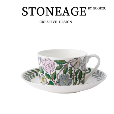 瑞典rabi咖啡杯碟套装陶瓷精致欧式礼物鹿岛睦骨瓷咖啡杯碟餐盘子