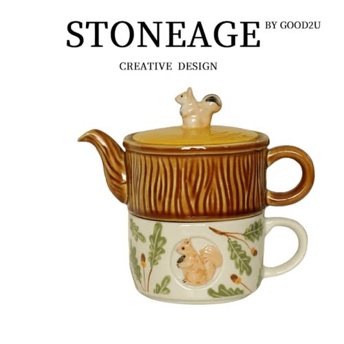 高颜值Stechc梦幻丛林陶瓷少女子母壶英式茶具茶壶下午茶生日礼物