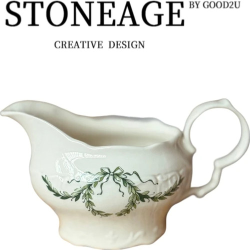 高颜值中古锦羽繁花皇家绿陶瓷复古餐具咖啡家用碗礼物英国引流壶